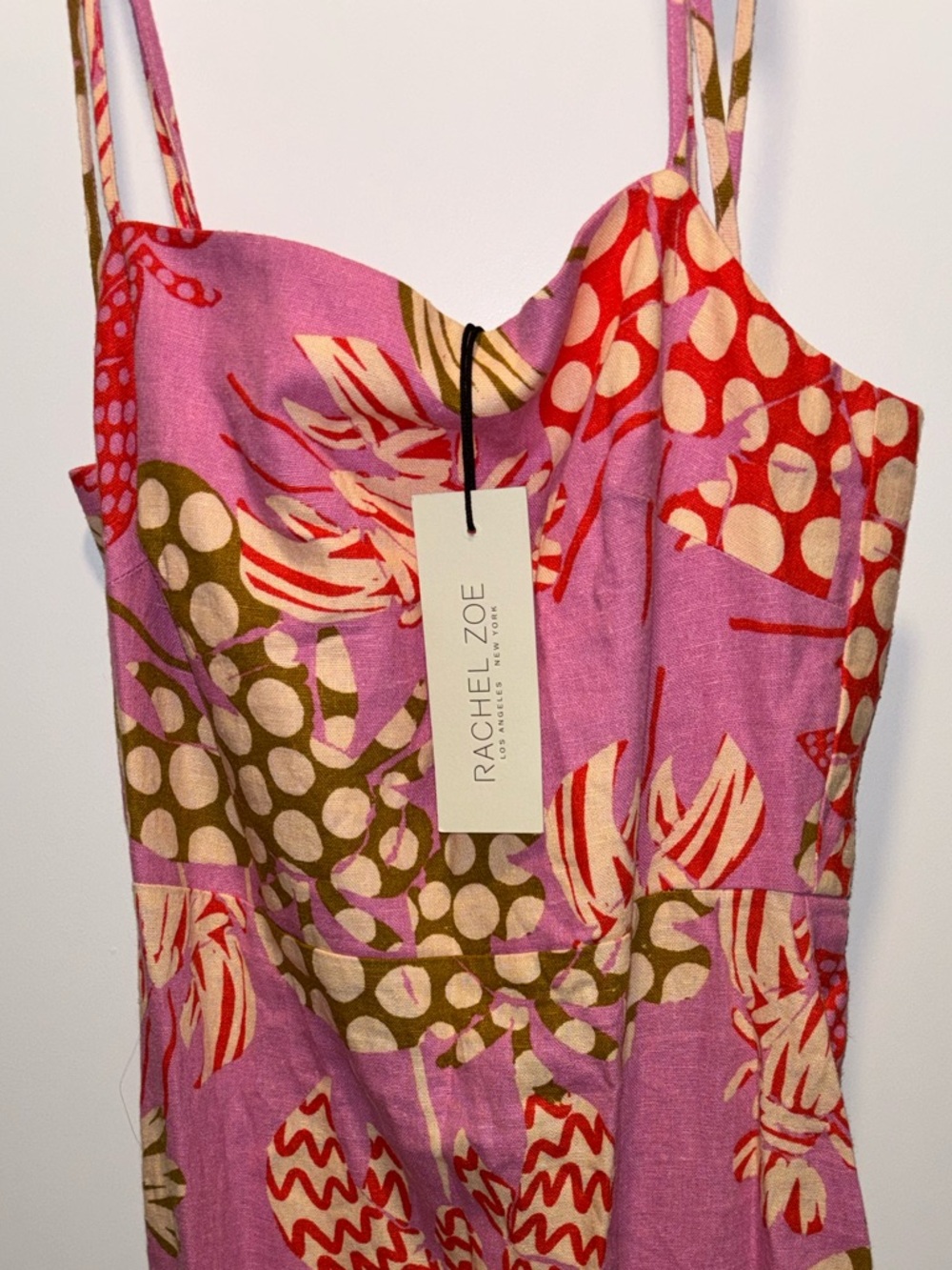 Rachel Zoe Pink Lobster Print Midi Dress w Tassels - Women’s Size XS - NWT